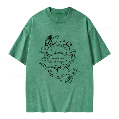 Pagewings Books Are Quiet Magic Unisex Washed T-shirt