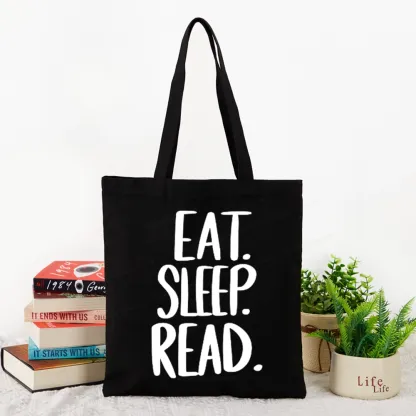 Pagewings Eat Sleep Read Tote Bag