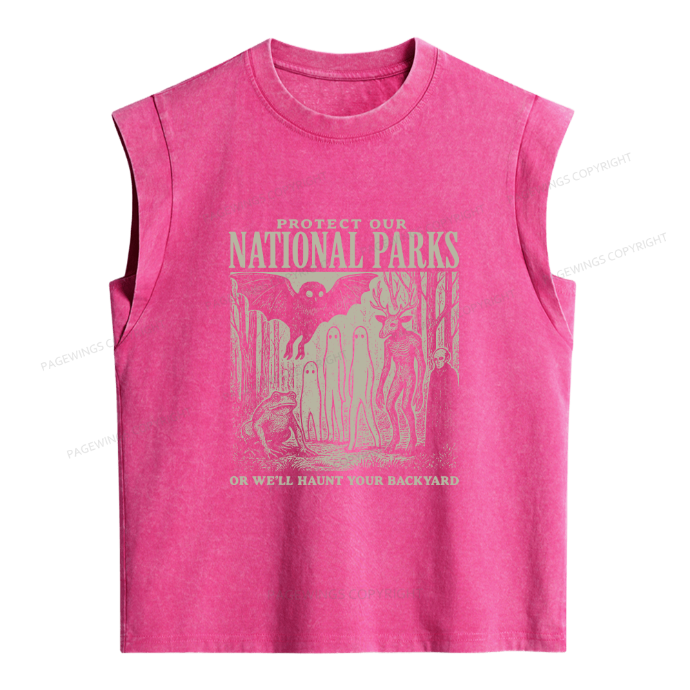 Pagewings Mothman Women's Washed Tank Top