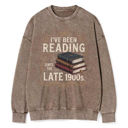 Pagewings Vintage Reading Since Late 1900s Unisex Washed Sweatshirt