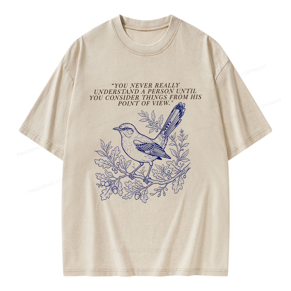 Pagewings Book Quote Unisex Washed T-shirt