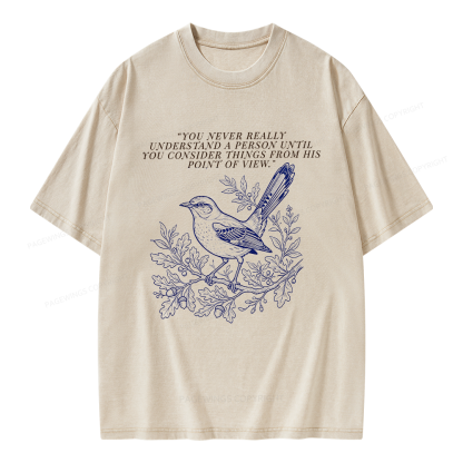 Pagewings Book Quote Unisex Washed T-shirt