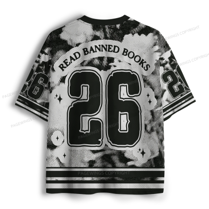 Pagewings Read Banned Books Unisex Mesh Jersey