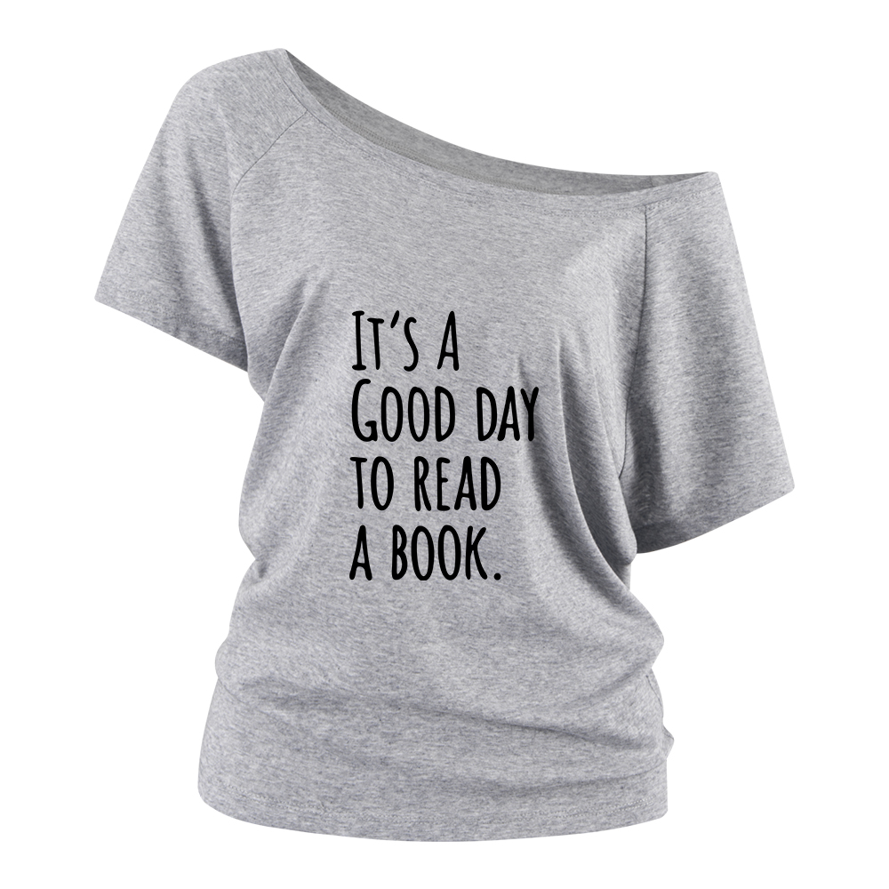Pagewings It's A Good Day To Read A Book Off Shoulder Top