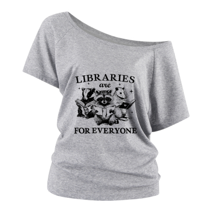 Pagewings Libraries Are For Everyone Off Shoulder Top