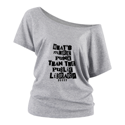 Pagewings What’s More Punk Than The Library Off Shoulder Top