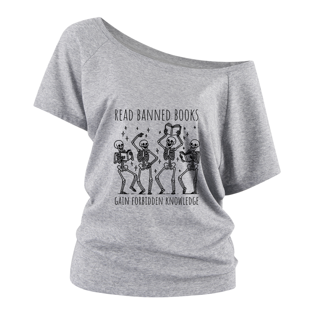 Pagewings Reading Books Tee Book Lover Gift  Off Shoulder Top