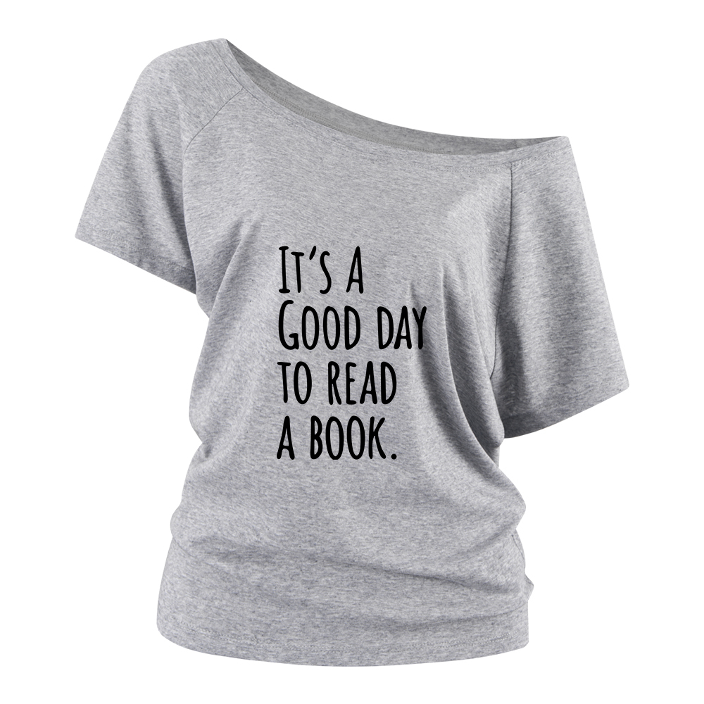 Pagewings It's A Good Day To Read A Book Off Shoulder Top