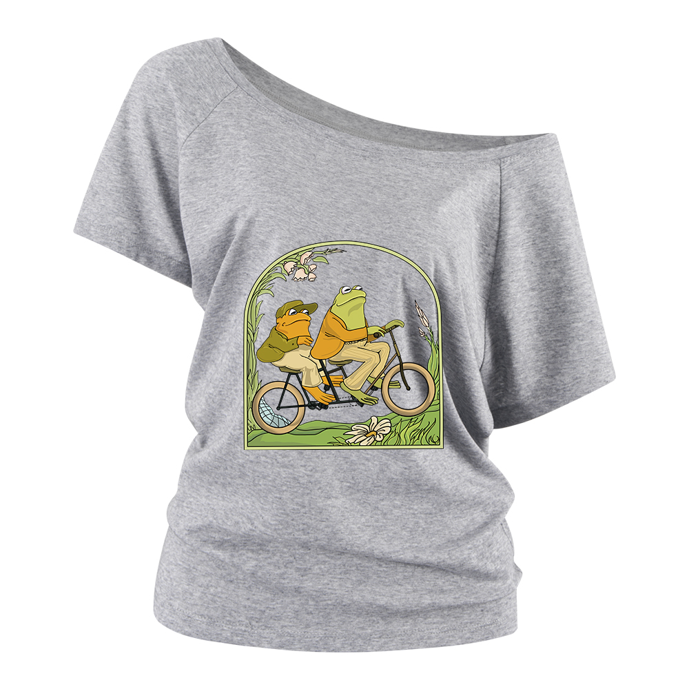 Pagewings Frog And Toad Book Vintage Off Shoulder Top