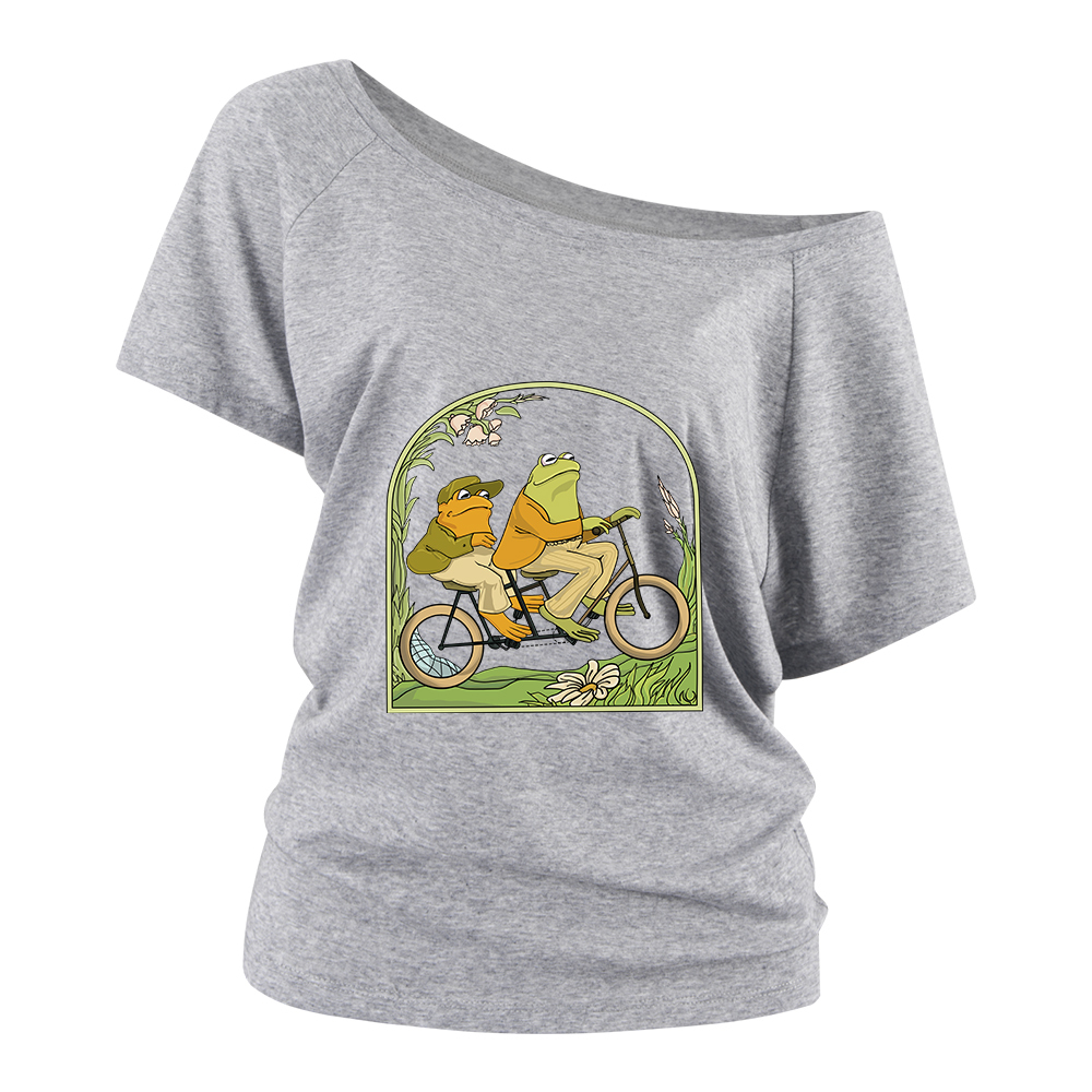 Pagewings Frog And Toad Book Vintage Off Shoulder Top