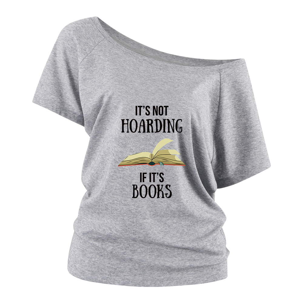 Pagewings It's Not Hoarding If It's Books Off Shoulder Top