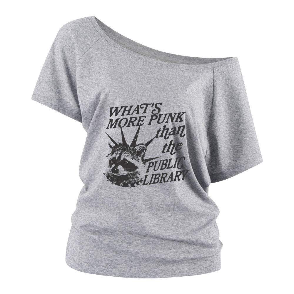 Pagewings What’s More Punk Than The Public Library Off Shoulder Top