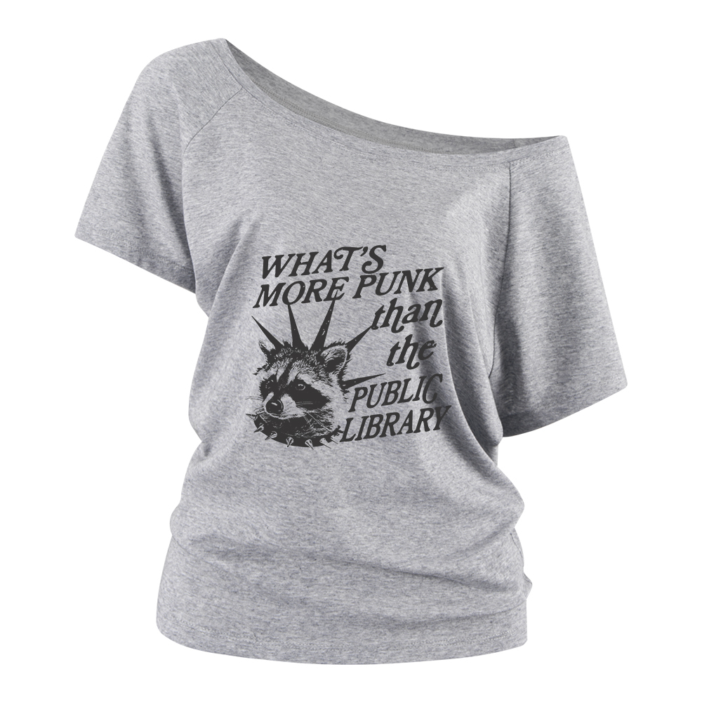 Pagewings What’s More Punk Than The Public Library Off Shoulder Top