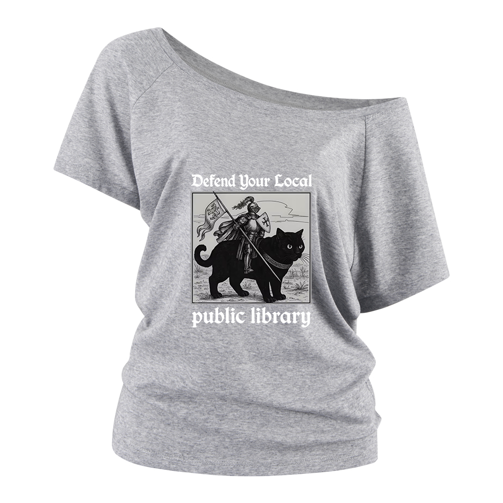 Pagewings Defend Your Local public library Off Shoulder Top