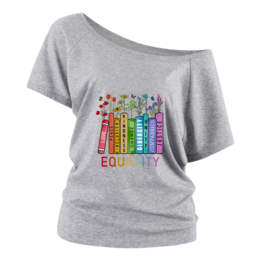 Pagewings Equal Rights Off Shoulder T-shirts