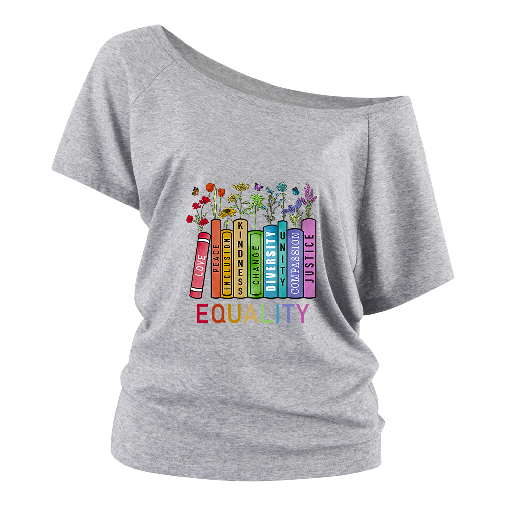Pagewings Equal Rights Off Shoulder T-shirts