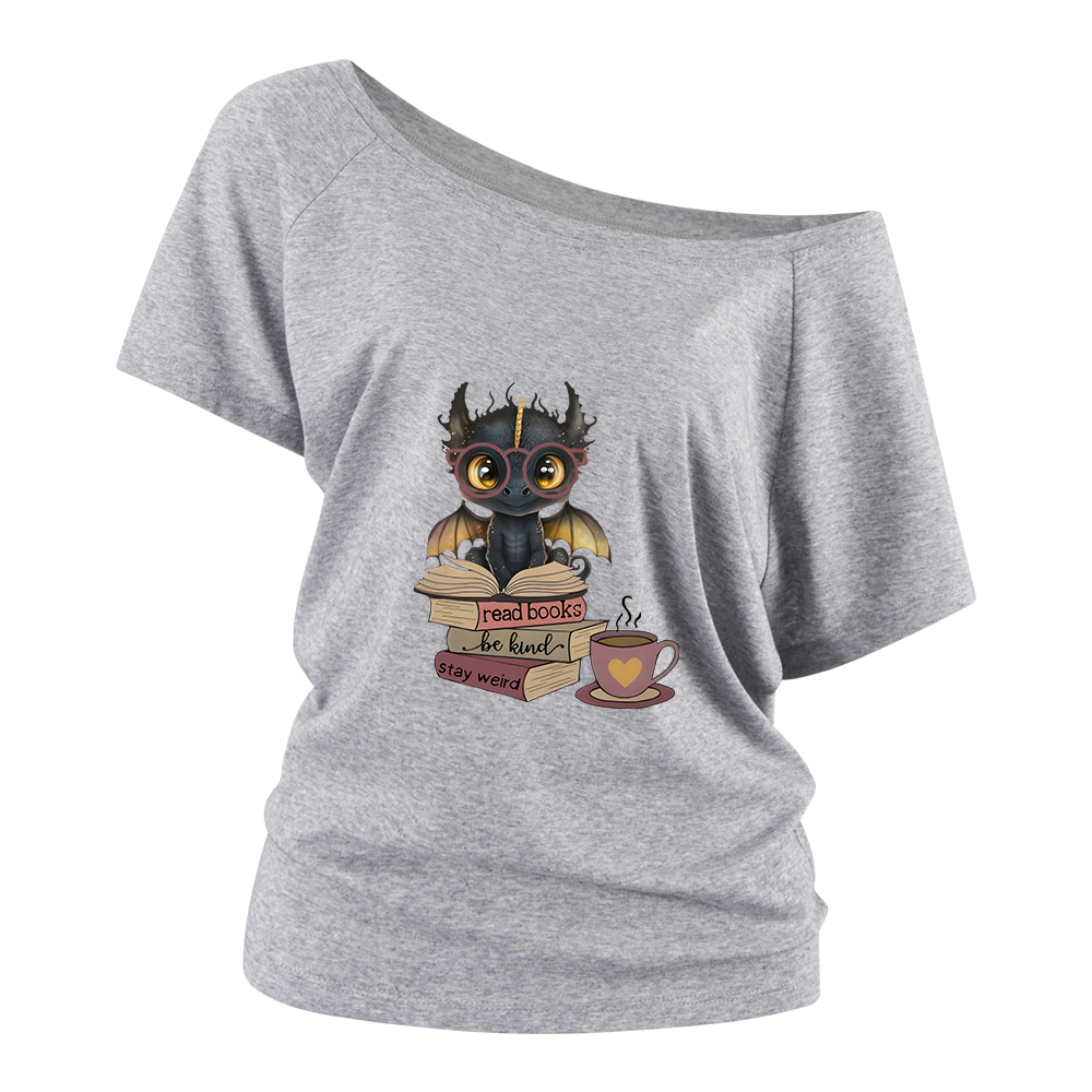 Pagewings Fourth Wing Dargon Off Shoulder Top