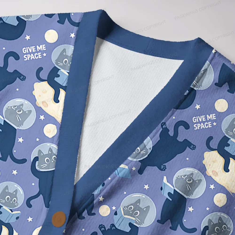 Pagewings Give Me Space Unisex Ugly Cardigan Sweaters