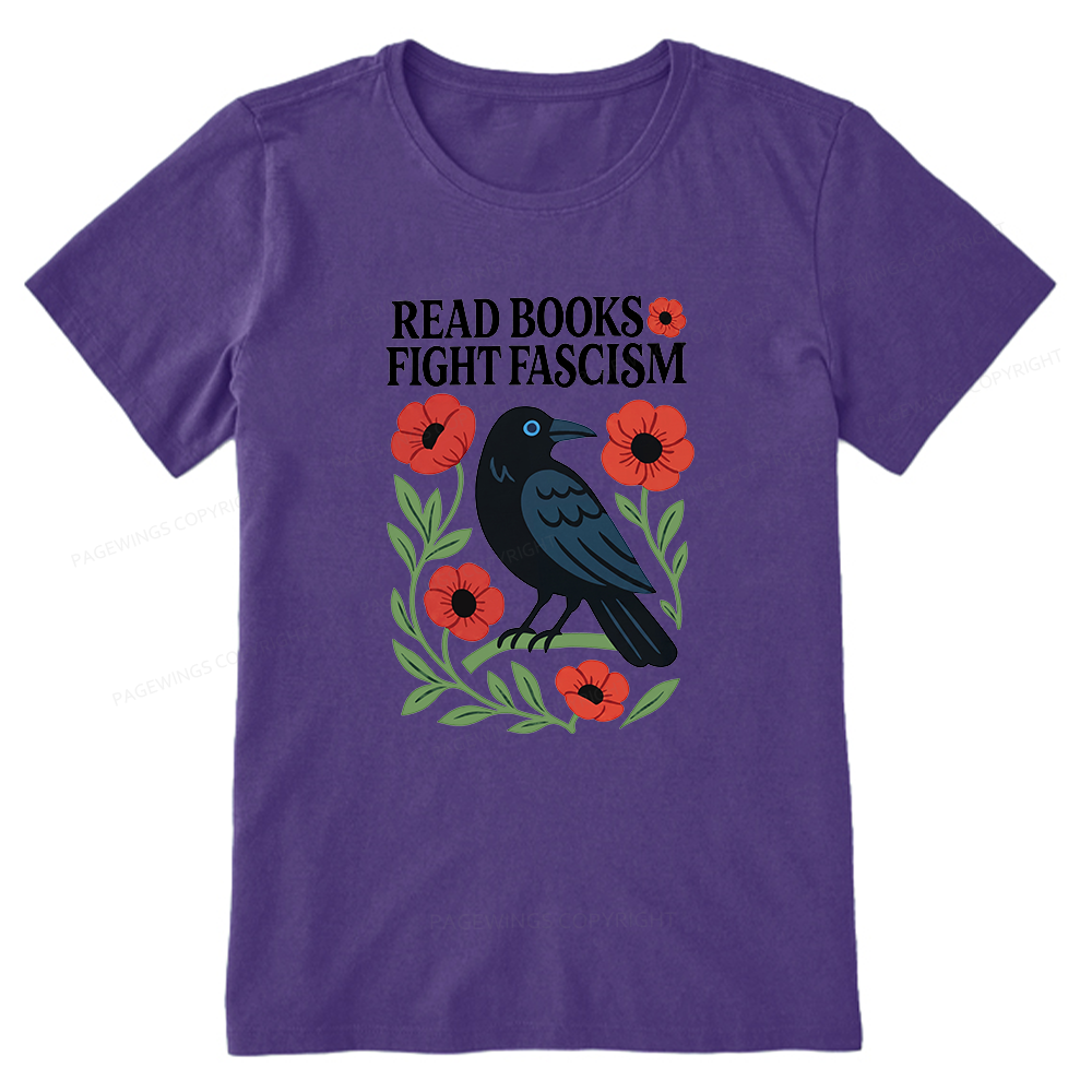 Pagewings Read Books Fight Fascism Unisex Classic T-shirt