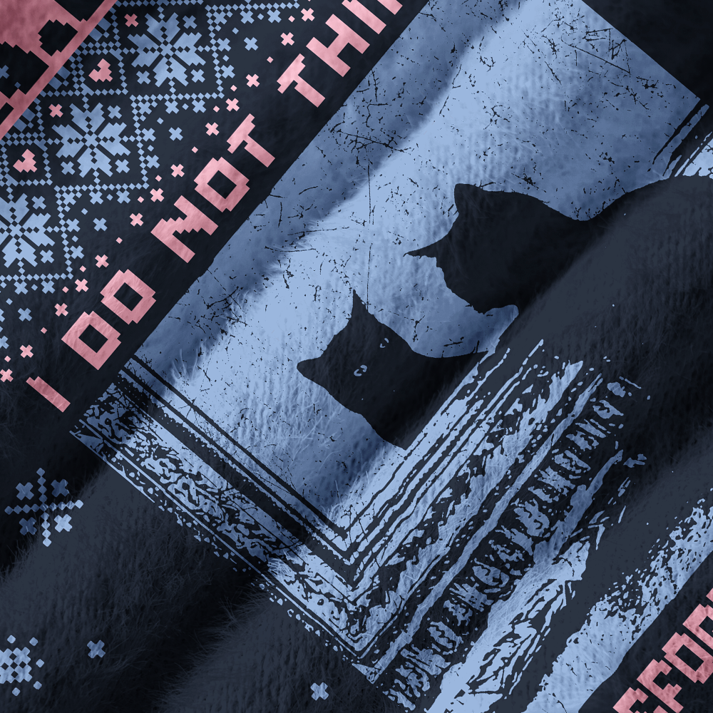 Pagewings I Do Not Think Therefore I Do Not Am Ugly Knit Sweater