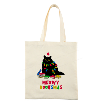Pagewings Meowy Booksmas Tote Bag