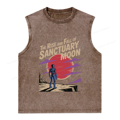 Pagewings The Rise And Fall Of Sanctuary Moon Unisex Washed Tank Top