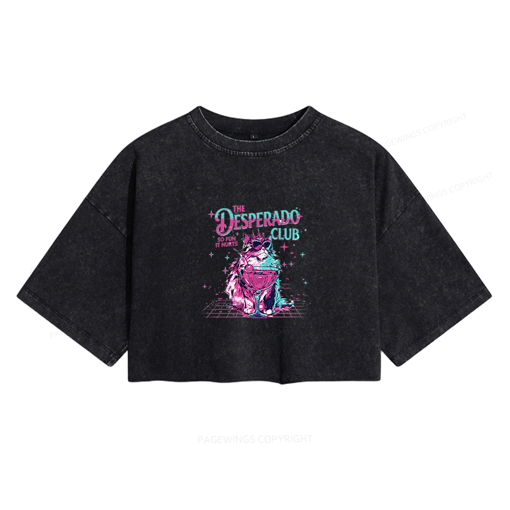Pagewings Sci Fi Fan Unisex Women's Washed Cropped T-shirt