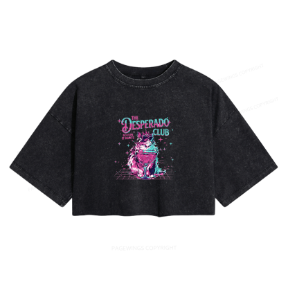 Pagewings Sci Fi Fan Unisex Women's Washed Cropped T-shirt