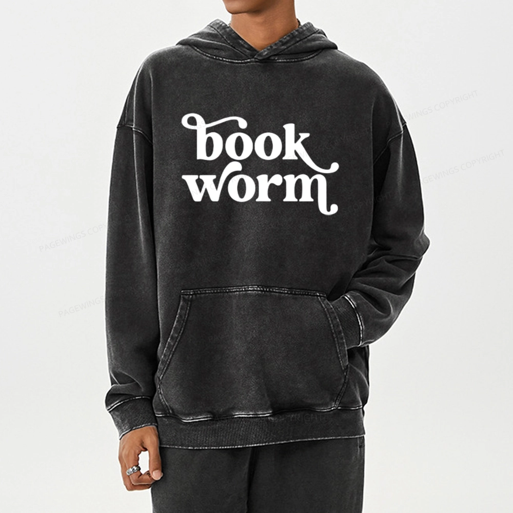 Pagewings Book Worm Unisex Washed Hoodie