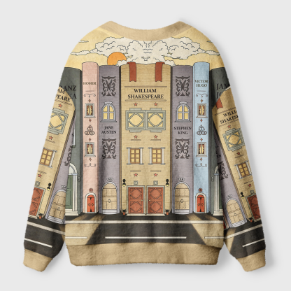 Pagewings Literary Women Light Knit Unisex Cardigan Sweaters