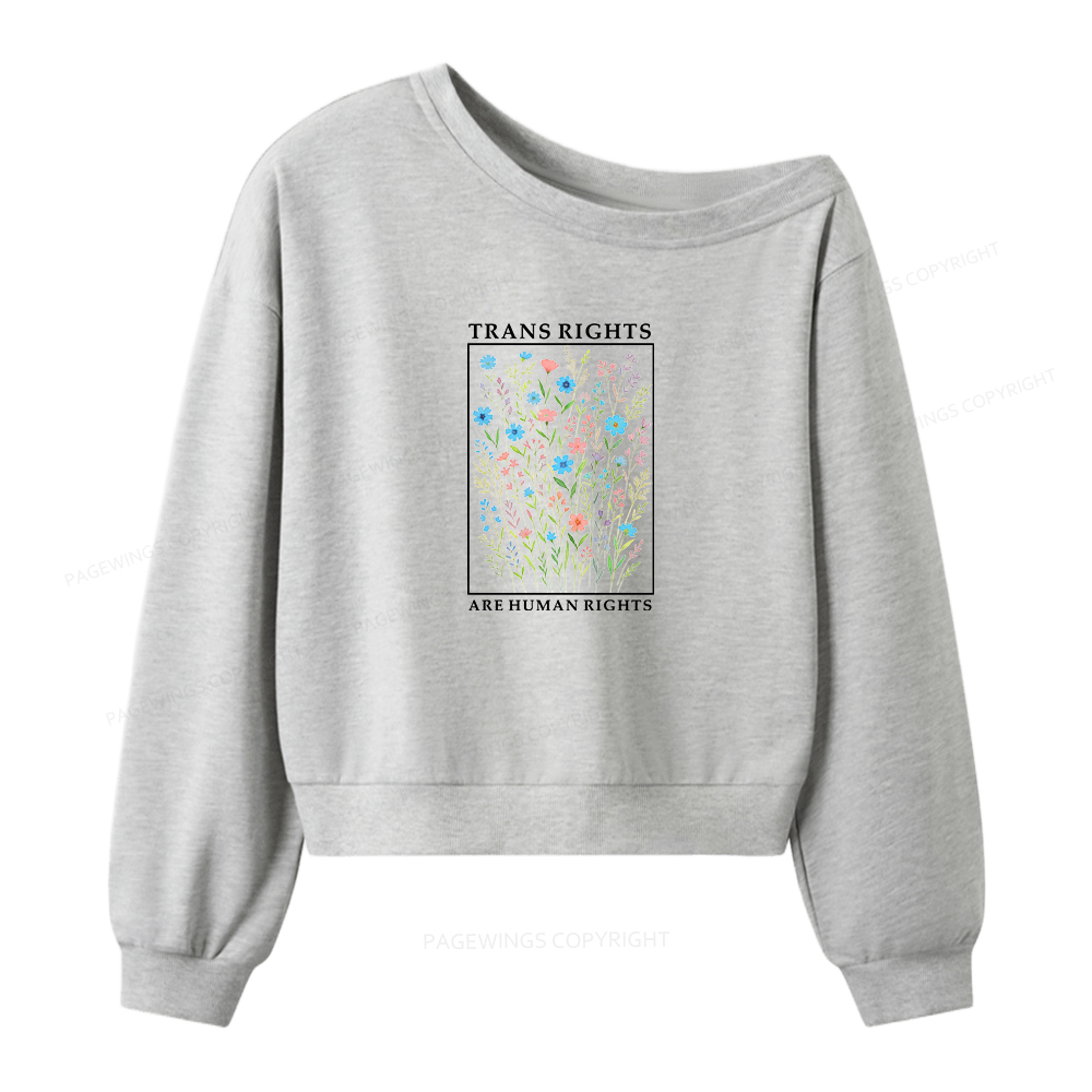 Pagewings Literacy And Justice For All Women Off Shoulder Sweatshirt