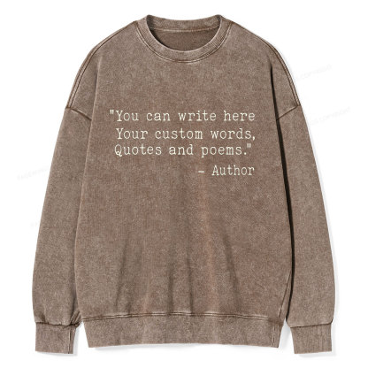 Pagewings Personalized Typewriter  Unisex Washed Sweatshirt