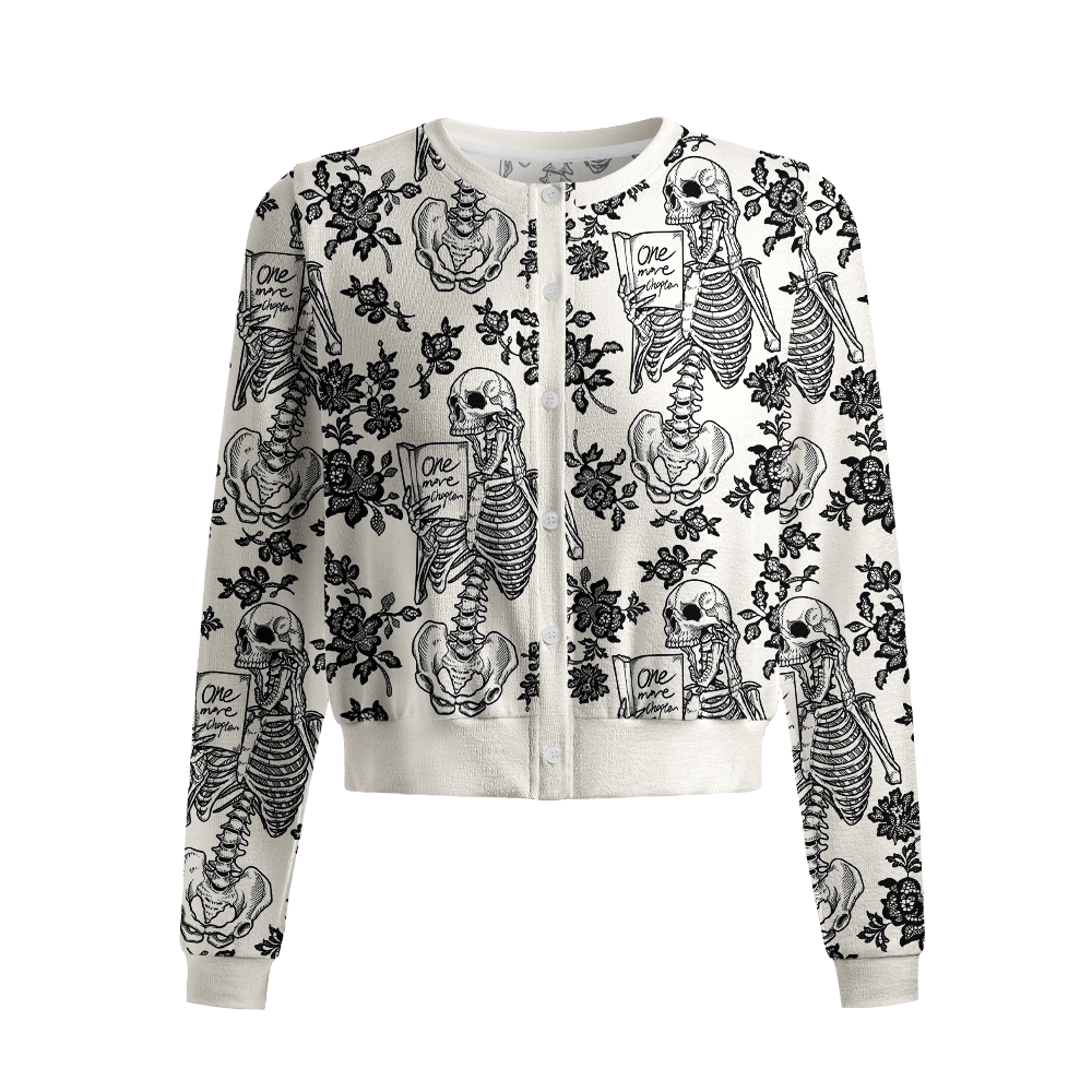 Pagewings Book Lover Crew Neck Cardigan Sweaters