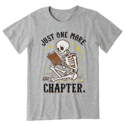 Pagewings Just One More Chapter Halloween Skeleton Unisex Classic T-shirt