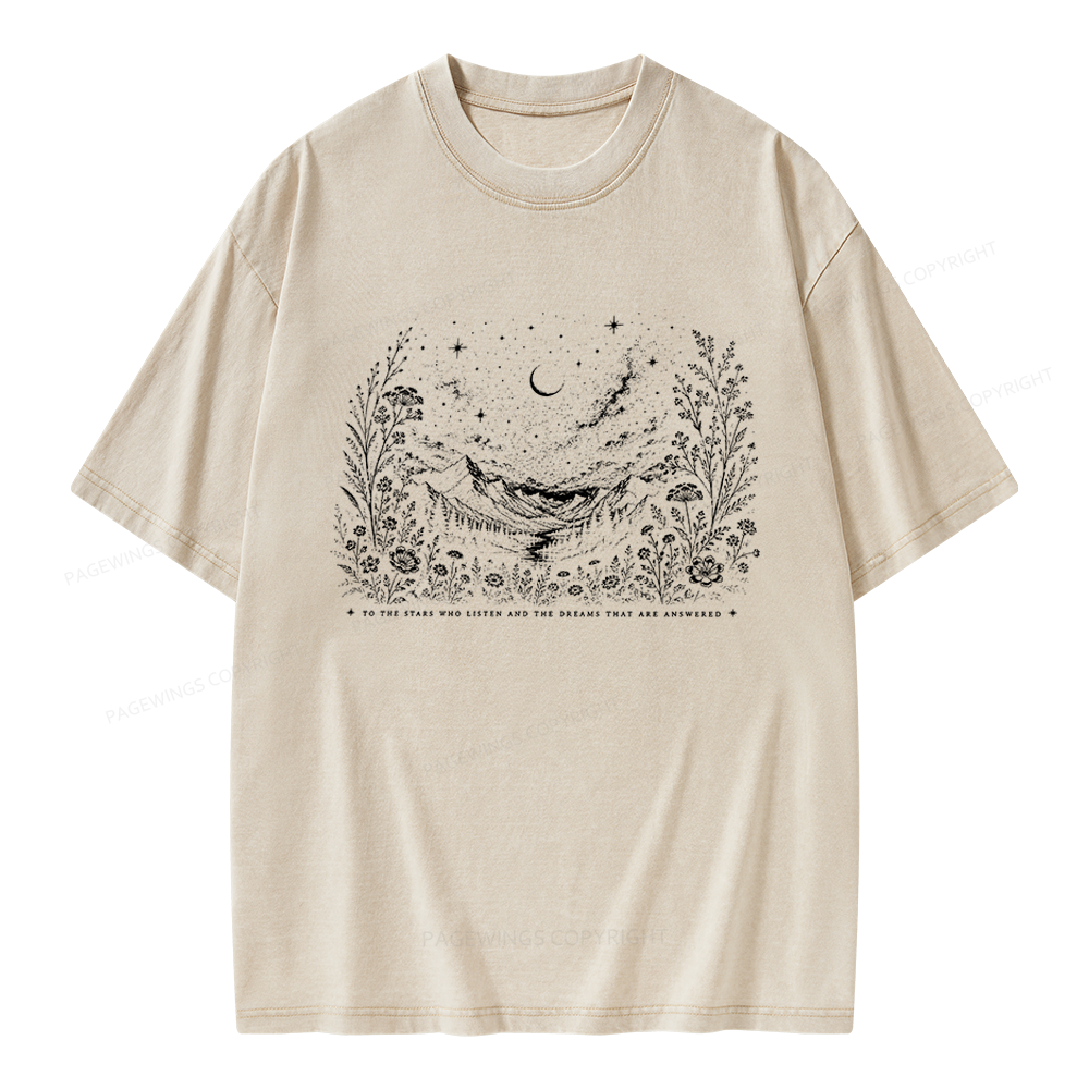 Pagewings Fantasy Reader Unisex Washed T-shirt