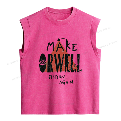Pagewings Make Orwell Fiction Again Women's Washed Tank Top