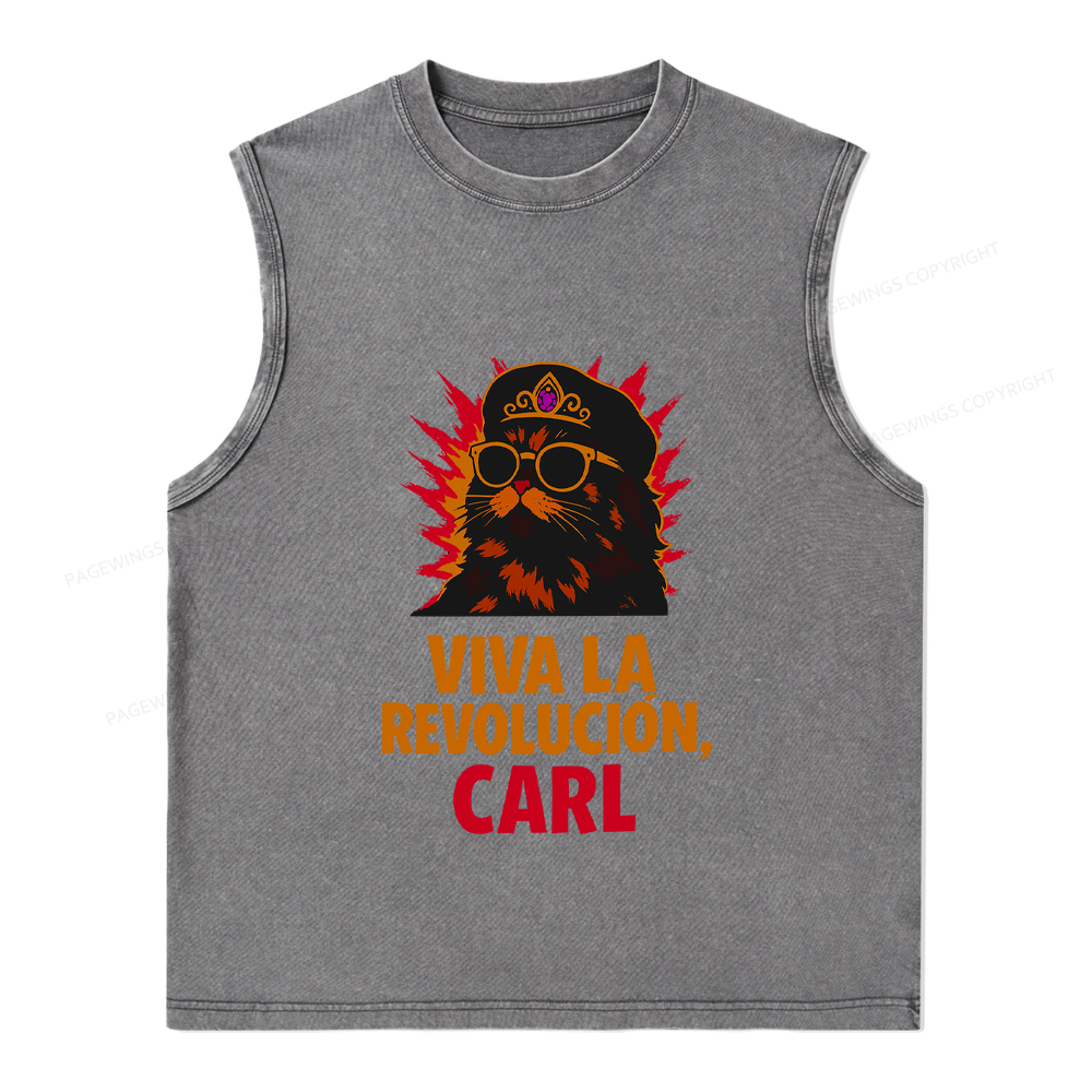 Pagewings Viva La Revolucion Unisex Washed Tank Top