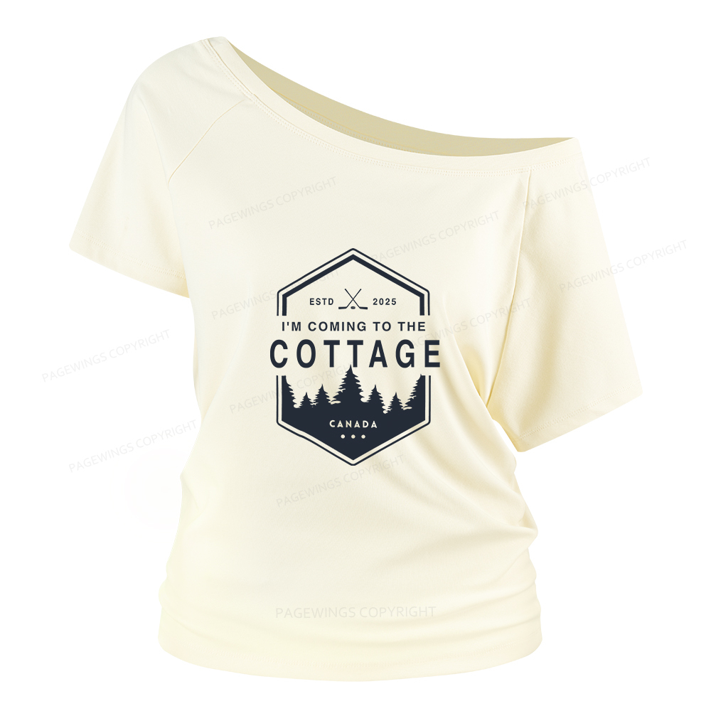 Pagewings Coming To The Cottage Women Off Shoulder T-shirts