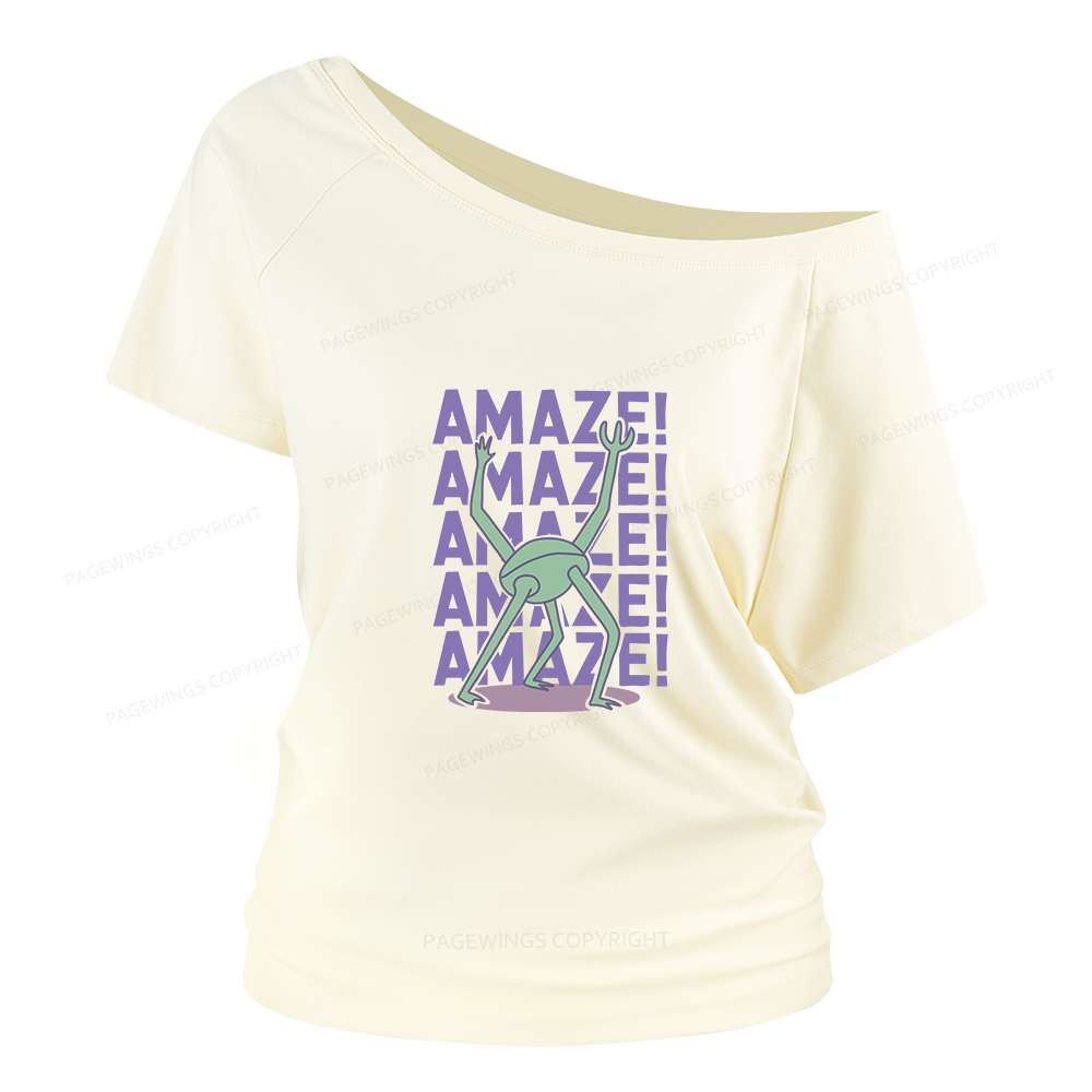 Pagewings Rocky Amaze Women Off Shoulder T-shirts