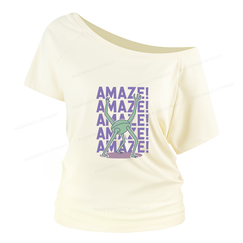 Pagewings Rocky Amaze Women Off Shoulder T-shirts