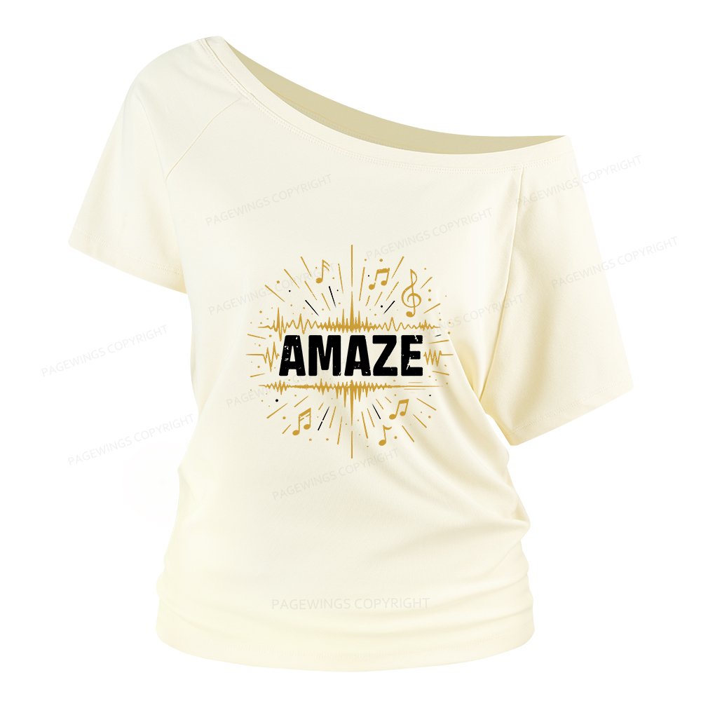 Pagewings Amaze Women Off Shoulder T-shirts