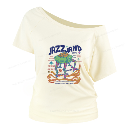 Pagewings Sci-Fi Book Lover Women Off Shoulder T-shirts