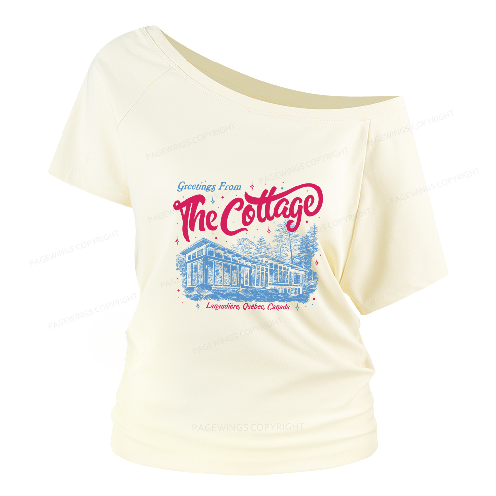 Pagewings Coming To The Cottage Women Off Shoulder T-shirts