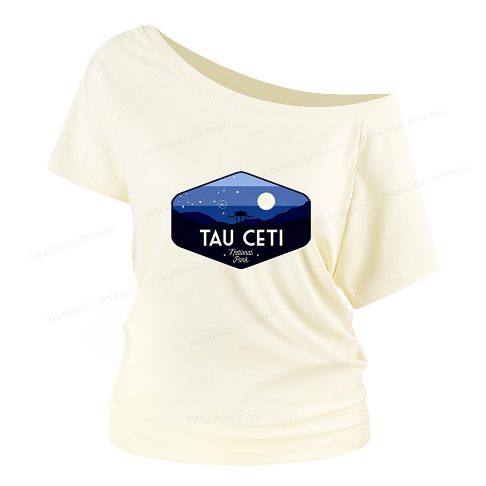 Pagewings Tau Ceti Women Off Shoulder T-shirts