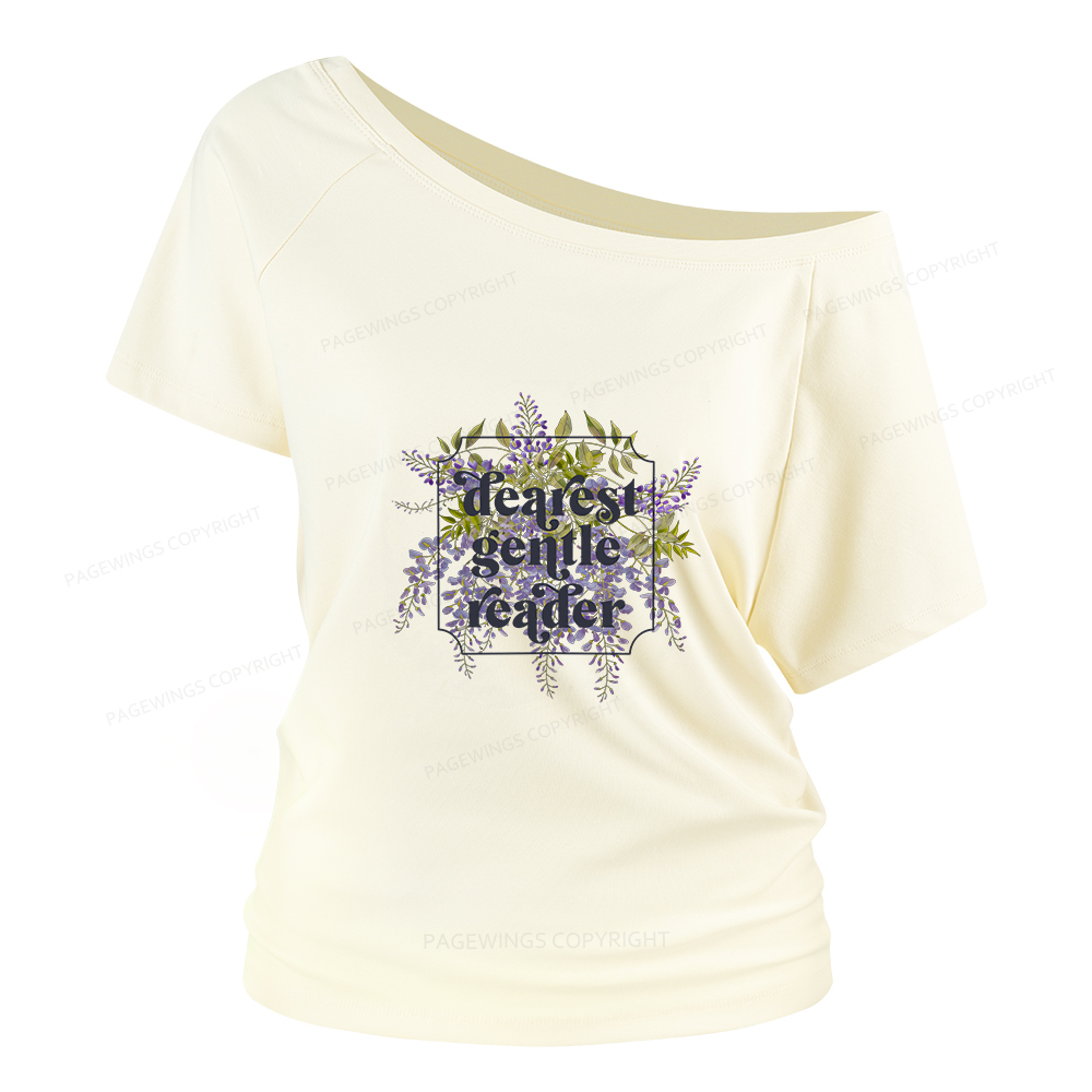 Pagewings Dearest Gentle Reader Women Off Shoulder T-shirts