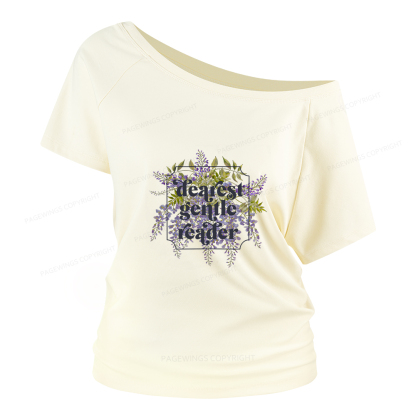 Pagewings Dearest Gentle Reader Women Off Shoulder T-shirts