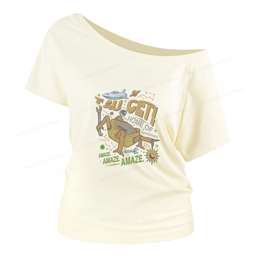 Pagewings Rocky Bookish Women Off Shoulder T-shirts