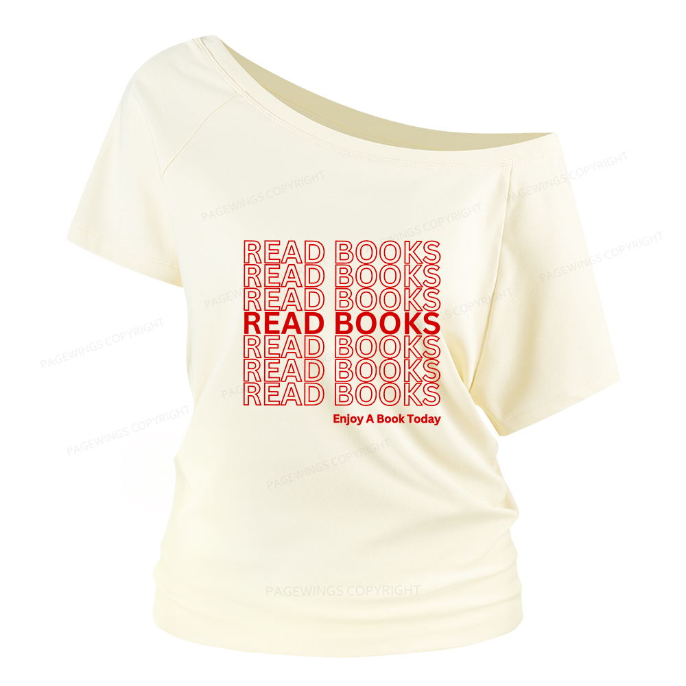 Pagewings Read Books Librarian Women Off Shoulder T-shirts