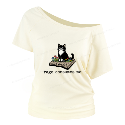 Pagewings Rage Consumes Me Women Off Shoulder T-shirts