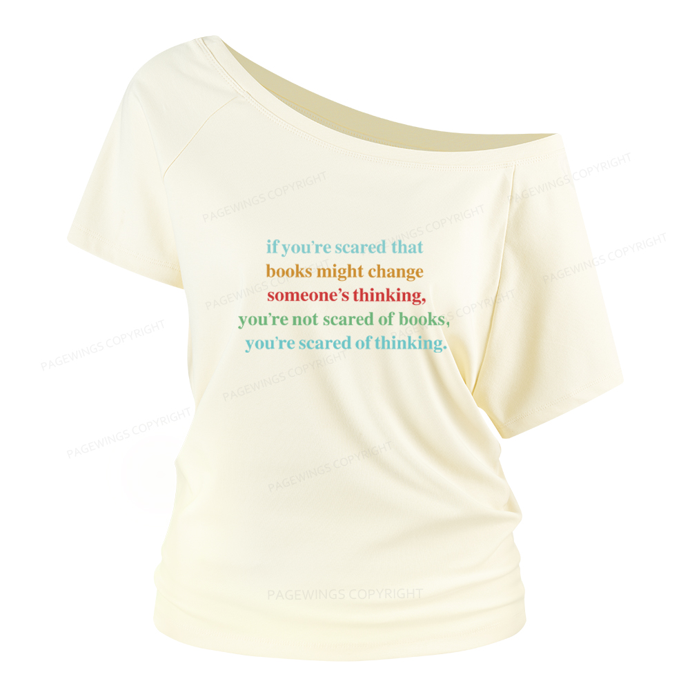 Pagewings Censorship Social Justice Shirt Booktrovert Women Off Shoulder T-shirts